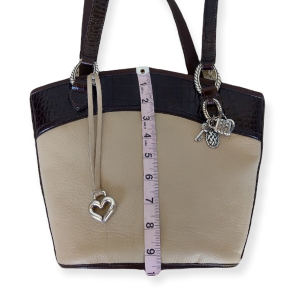 🆓 Bag ❤️Brighton Melanie Brown & Crème Shoulder/Tote Bag - Picture 5 of 11